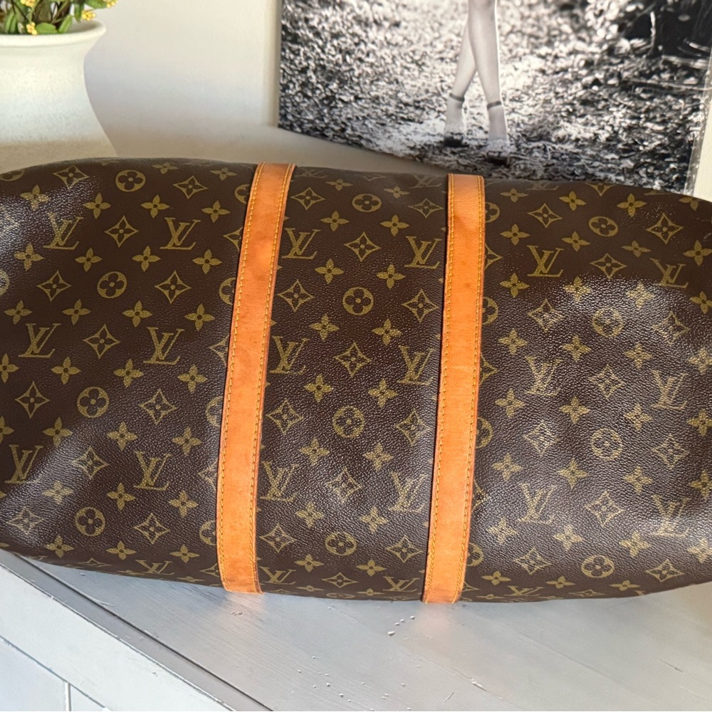 Louis Vuitton Brown LV Monogram Keepall 50 Duffle Bag - Picture 3 of 14